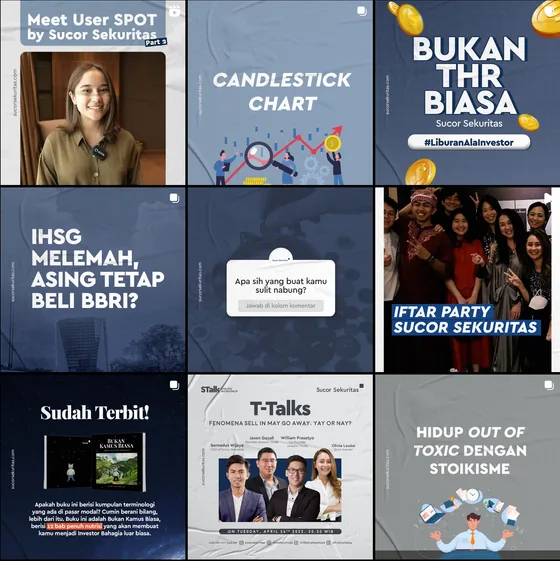 Sucor Sekuritas social content grid